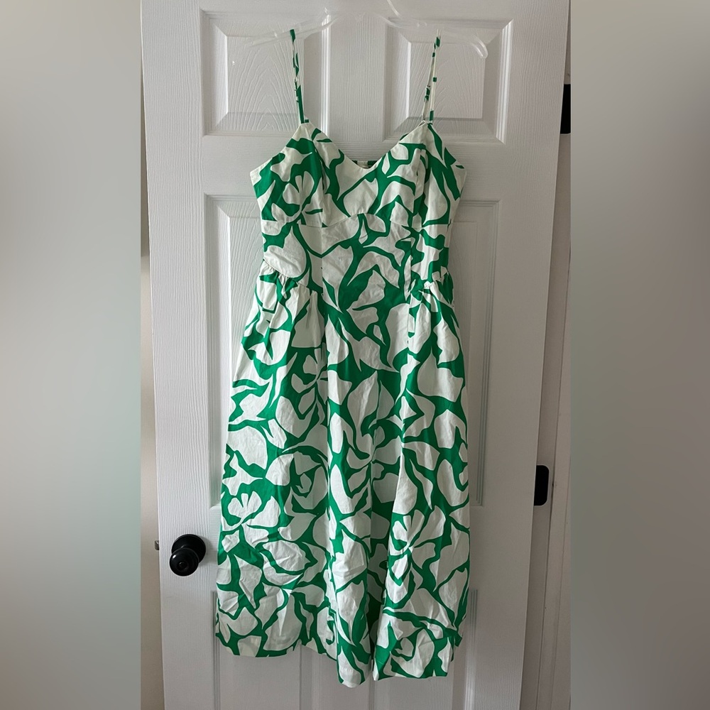 Green floral sundress